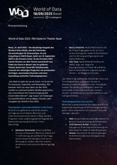 Cover Pressemitteilung World of Data 2025 Theater Basel
